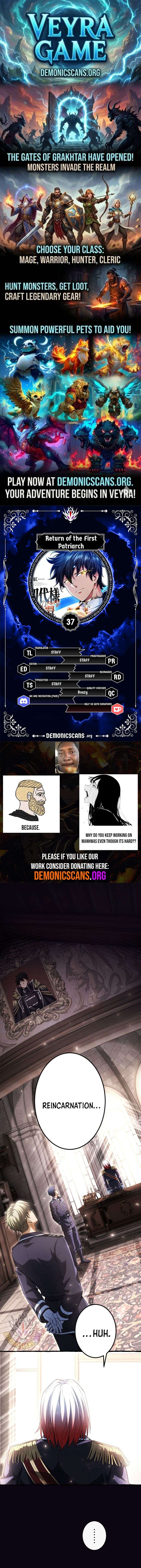 Return of the First Patriarch: The Strongest Reincarnates into His Descendant 1000 Years Later - Chapter 37 Page 1